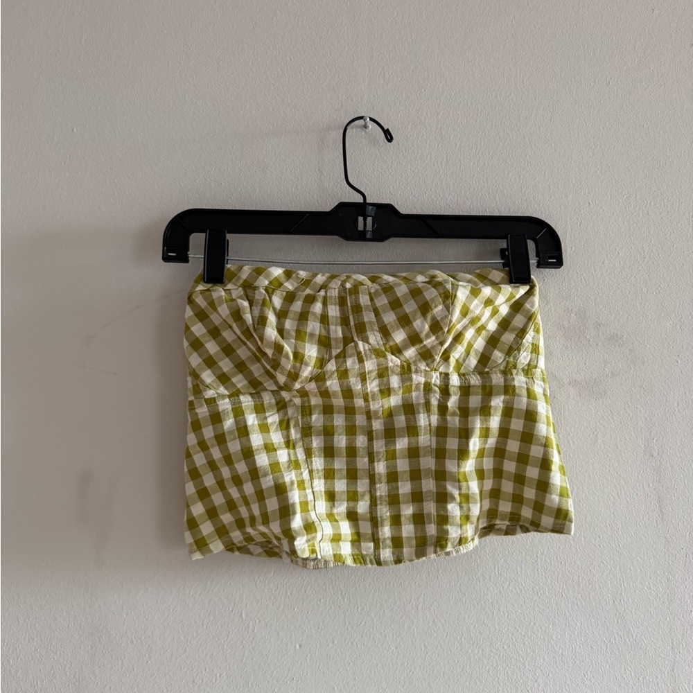Free People Gingham Tube Top